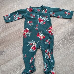 Carter's Floral Red and Green Kids One Piece